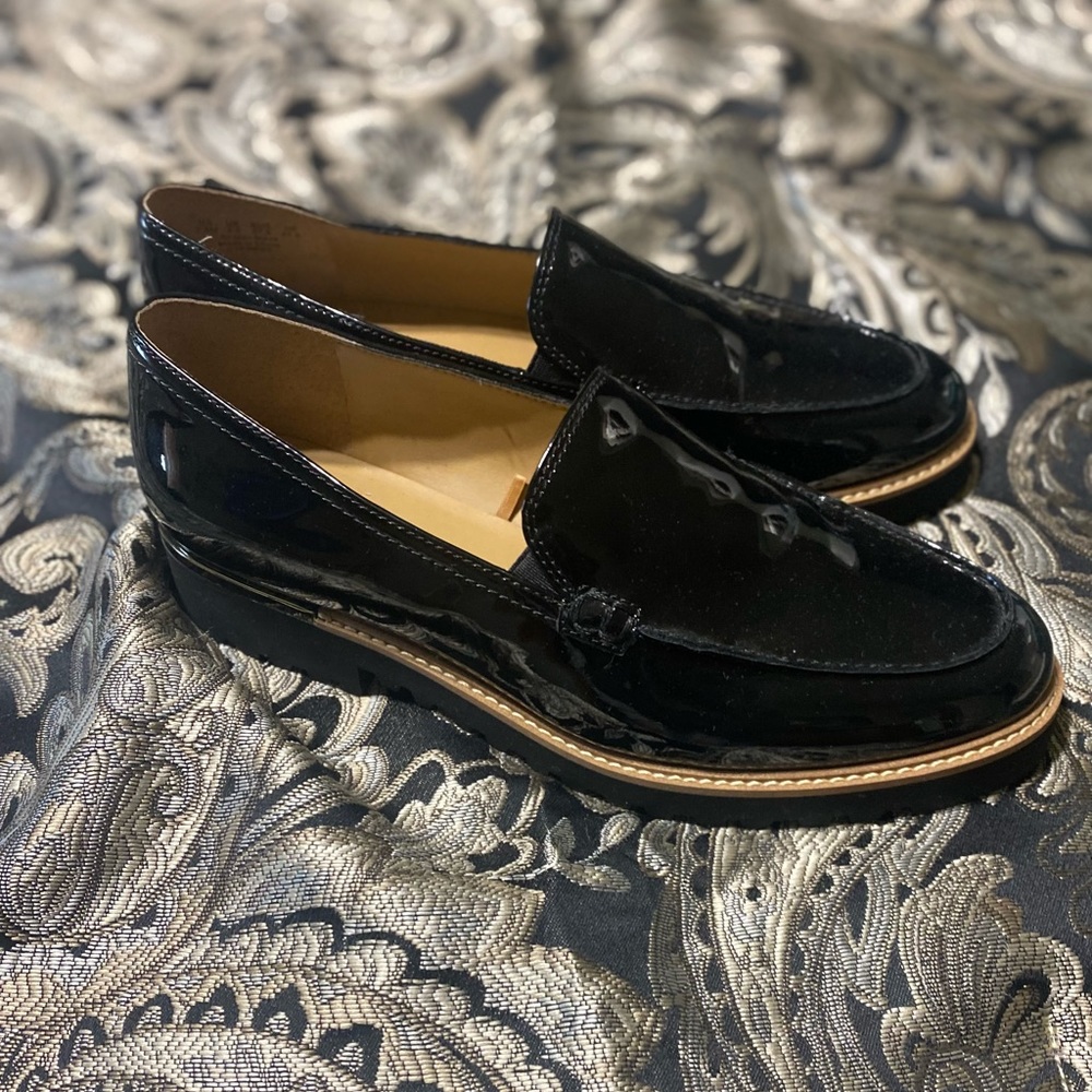 Franco Sarto Black loafer slip ons